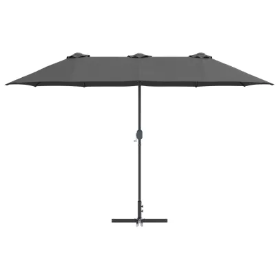 Parasol Antracit Grădină 380x196x235 cm - Livrare Gratuită