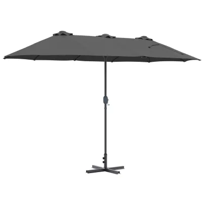 Parasol Antracit Grădină 380x196x235 cm - Livrare Gratuită