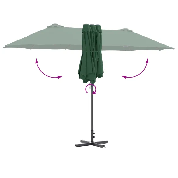 Parasol Verde de Grădină - Umbră și Protecție