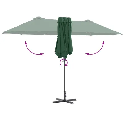 Parasol Verde de Grădină - Umbră și Protecție