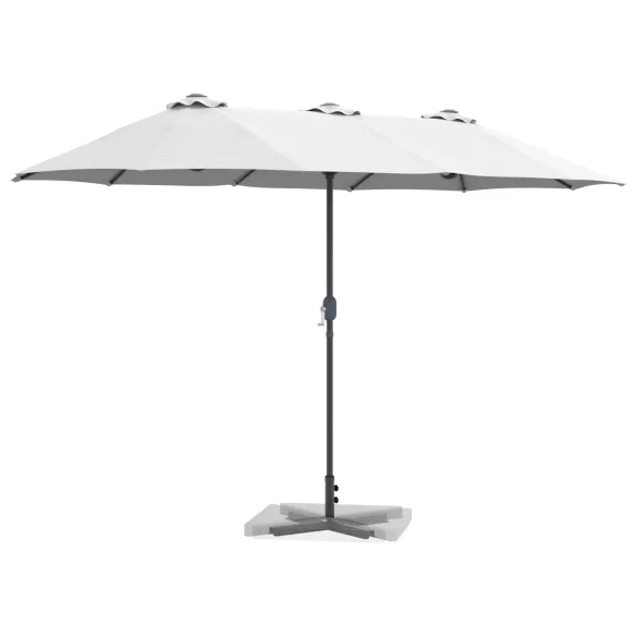 Parasol de Grădină Nisipiu 380x196x235 cm | Livrare Gratuită