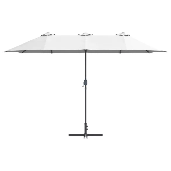 Parasol de Grădină Nisipiu 380x196x235 cm | Livrare Gratuită