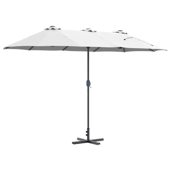 Parasol de Grădină Nisipiu 380x196x235 cm | Livrare Gratuită