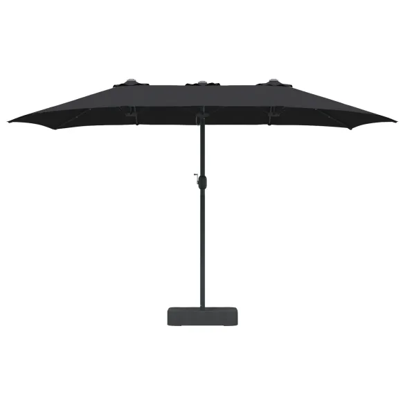 Parasol de Grădină Negru 385 cm - Livrare Gratuită