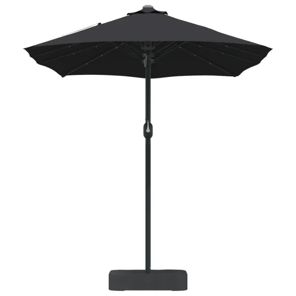 Parasol de Grădină Negru 385 cm - Livrare Gratuită