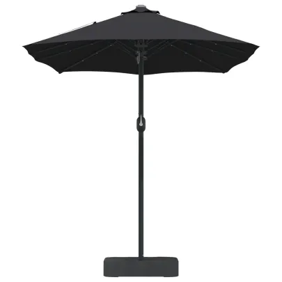 Parasol de Grădină Negru 385 cm - Livrare Gratuită