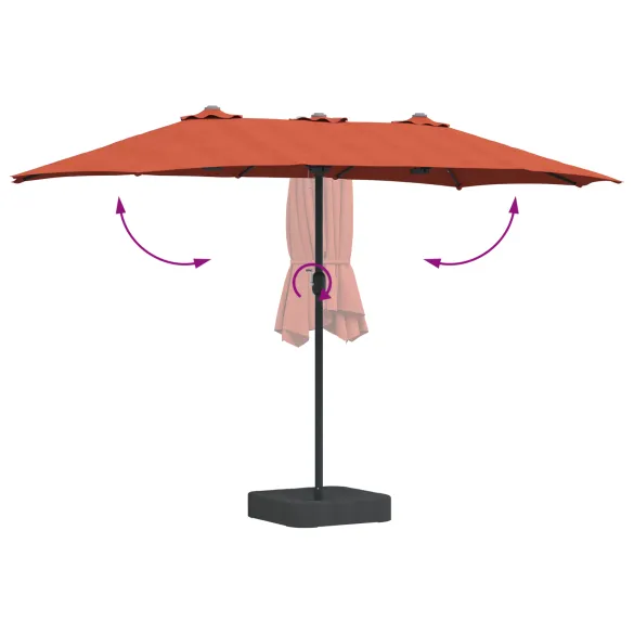 Parasol de Grădină Terracota 385x209x244 cm - Livrare Gratuită