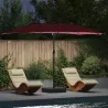 Parasol de Grădină Roșu Bordo 385 cm - Livrare Gratuită