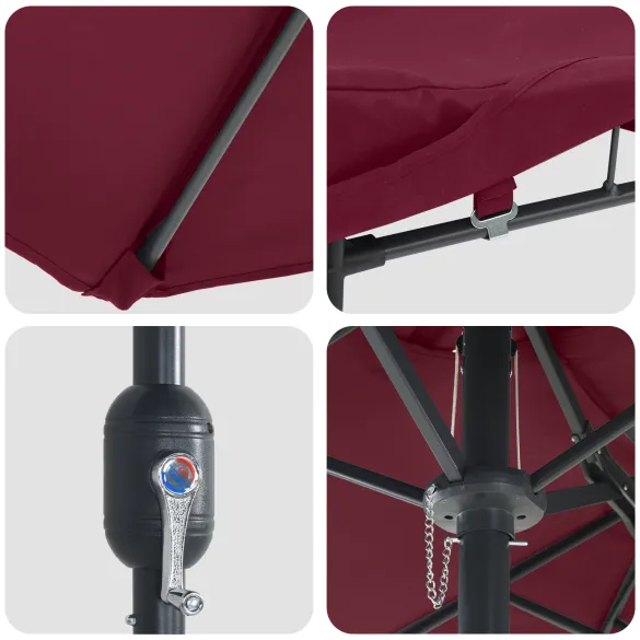 Parasol de Grădină Roșu Bordo 385 cm - Livrare Gratuită Parasol de Grădină Roșu Bordo 385 cm - Livrare Gratuită