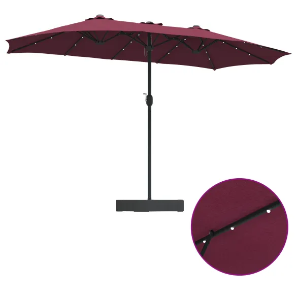 Parasol de Grădină Roșu Bordo 385 cm - Livrare Gratuită Parasol de Grădină Roșu Bordo 385 cm - Livrare Gratuită