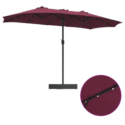 Parasol de Grădină Roșu Bordo 385 cm - Livrare Gratuită