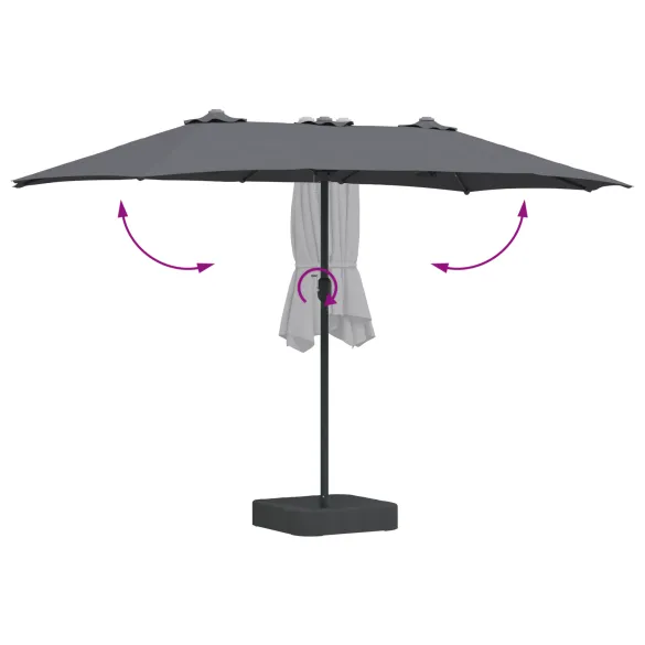 Parasol de Grădină Antracit 385x209x244 cm - Livrare Gratuită