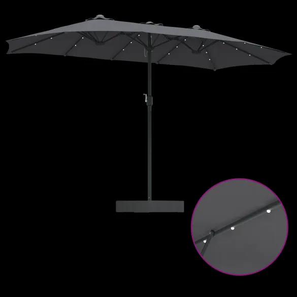Parasol de Grădină Antracit 385x209x244 cm - Livrare Gratuită