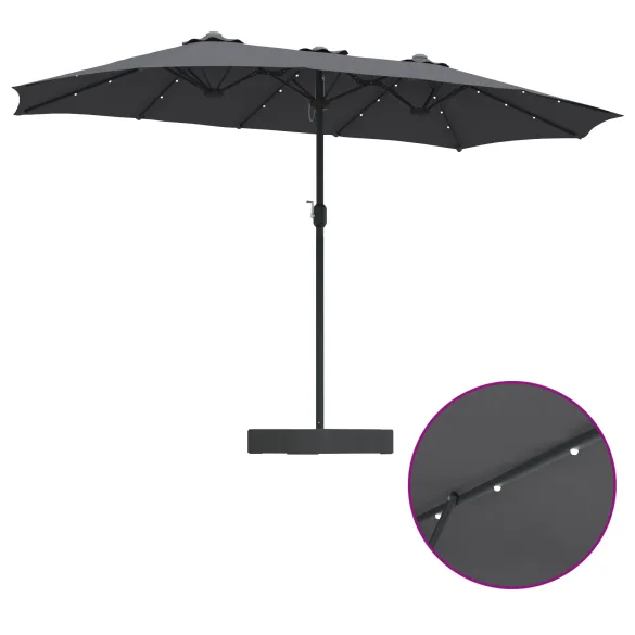 Parasol de Grădină Antracit 385x209x244 cm - Livrare Gratuită
