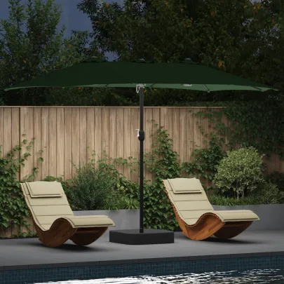 Parasol de Grădină Verde 385x209x244 cm - Livrare Gratuită