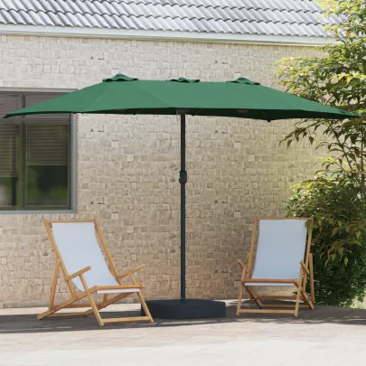 Parasol de Grădină Verde 385x209x244 cm - Livrare Gratuită