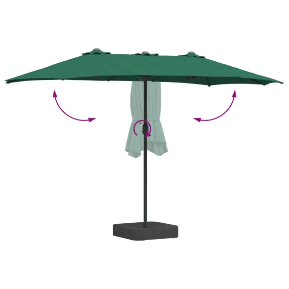 Parasol de Grădină Verde 385x209x244 cm - Livrare Gratuită