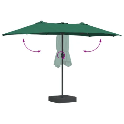 Parasol de Grădină Verde 385x209x244 cm - Livrare Gratuită