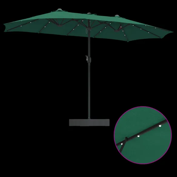 Parasol de Grădină Verde 385x209x244 cm - Livrare Gratuită