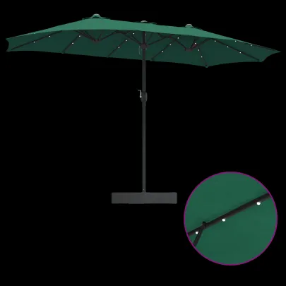 Parasol de Grădină Verde 385x209x244 cm - Livrare Gratuită
