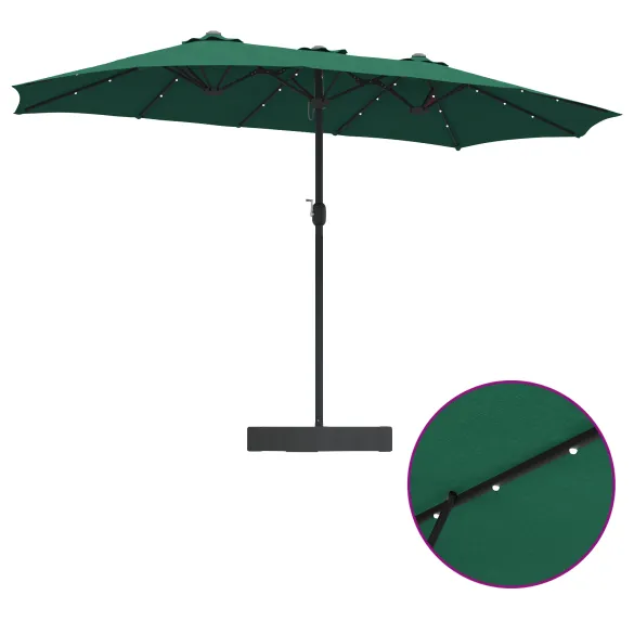 Parasol de Grădină Verde 385x209x244 cm - Livrare Gratuită