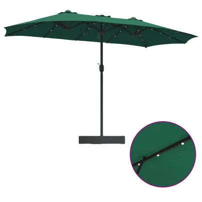 Parasol de Grădină Verde 385x209x244 cm - Livrare Gratuită