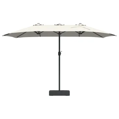 Parasol de Grădină Nisipiu 385x209x244 cm - Livrare Gratuită