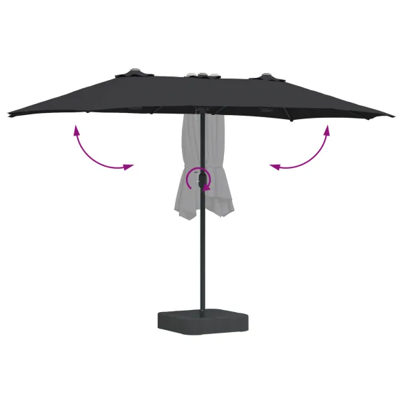 Parasol de Grădină Negru - Protecție UV și Design Modern