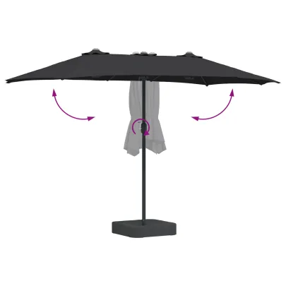 Parasol de Grădină Negru - Protecție UV și Design Modern
