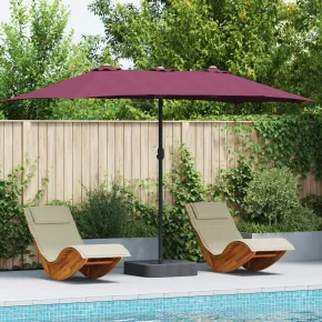 Parasol Grădină Roșu Bordo 385x209x244 cm - Livrare Gratuită