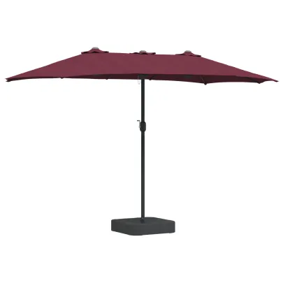 Parasol Grădină Roșu Bordo 385x209x244 cm - Livrare Gratuită