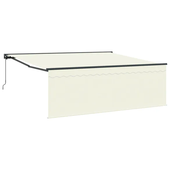 Cortină Retractabilă Manuală Bej 400x300 cm Poliester - Livrare Gratuită