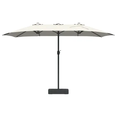 Parasol de Grădină Nisipiu 385x209x244 cm - Livrare Gratuită