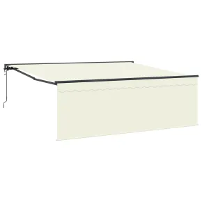 Cortină Retractabilă Manuală Crem 400x300 cm - Ușoară și Elegantă 2