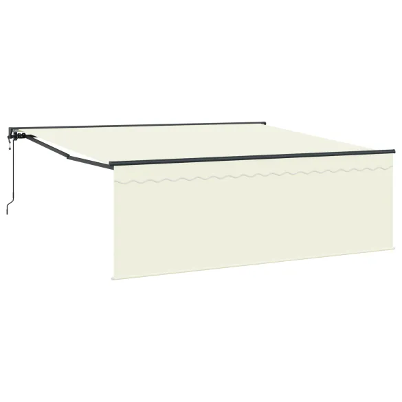Cortină Retractabilă Manuală Crem 400x300 cm - Ușoară și Elegantă