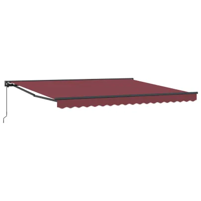 Cortină Retractabilă Roșu Burgund 400x300 cm - Poliester și Metal