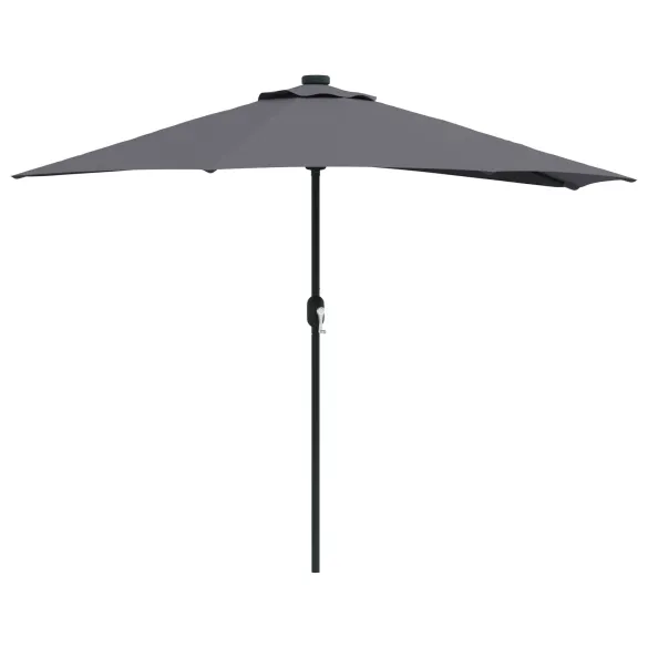 Parasol Grădină Antracit 294x150 cm cu LED-uri Solare