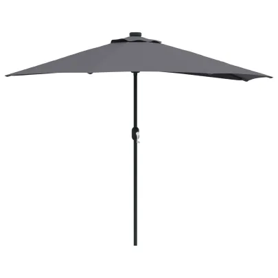 Parasol Grădină Antracit 294x150 cm cu LED-uri Solare