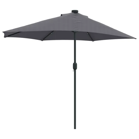 Parasol Grădină Antracit 294x150 cm cu LED-uri Solare