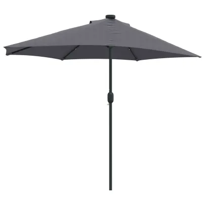 Parasol Grădină Antracit 294x150 cm cu LED-uri Solare