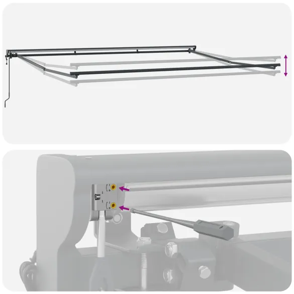 Cortină Retractabilă Manuală Antracit 450x300 cm - Ușoară