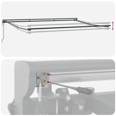 Cortină Retractabilă Manuală Antracit 450x300 cm - Ușoară