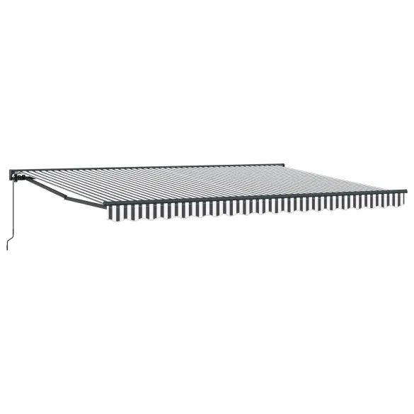 Cortină Retractabilă Manuală Antracit și Alb 450x300 cm