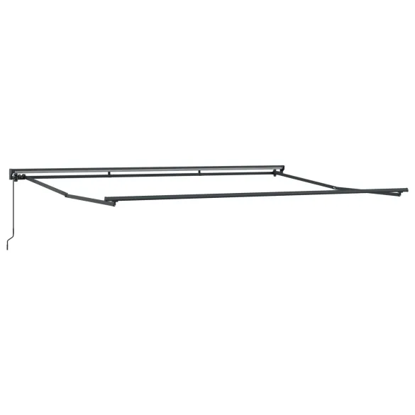 Cortină Retractabilă Manuală Antracit și Alb 450x300 cm