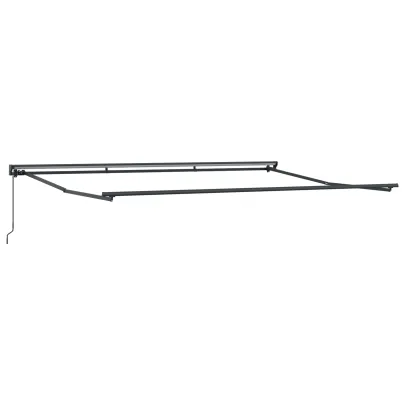 Cortină Retractabilă Manuală Antracit și Alb 450x300 cm
