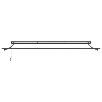 Cortină Retractabilă Manuală Antracit și Alb 450x300 cm