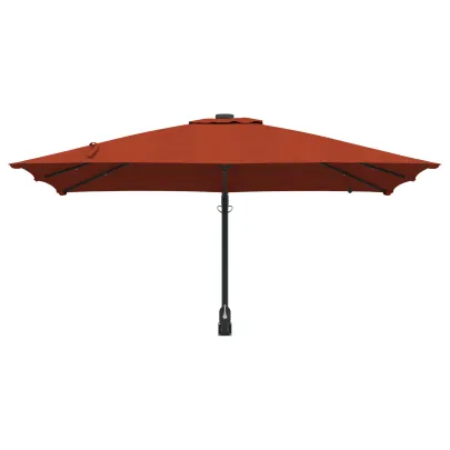 Parasol de Grădină Terracota 250x247 cm cu LED