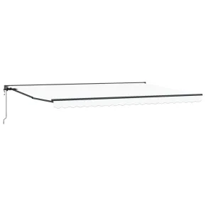 Cortină Retractabilă Manuală Albă 500x300 cm - Umbră Exterioară 2