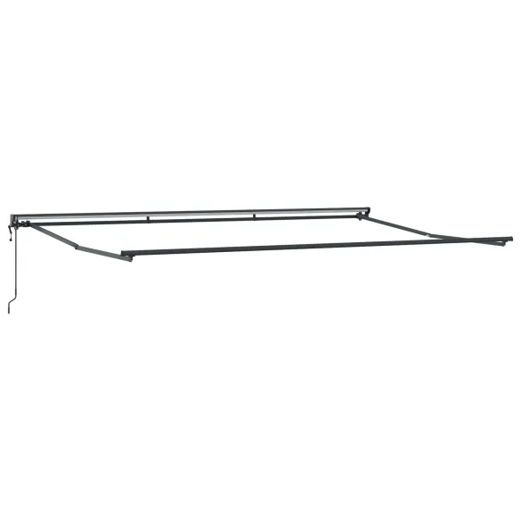 Cortină Retractabilă Manuală Albă 500x300 cm - Umbră Exterioară