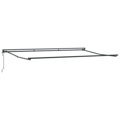 Cortină Retractabilă Manuală Albă 500x300 cm - Umbră Exterioară